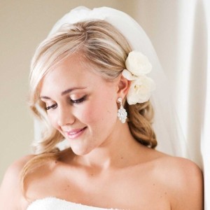 Wedding hairstyle with veil