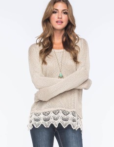 sweater with lace