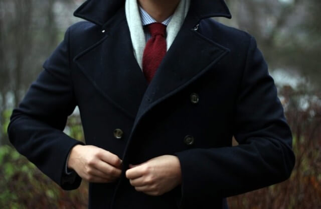 pea-coat-wool-tie how to choose a men coat